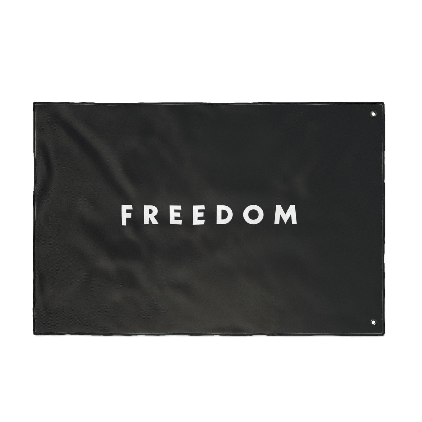 FREEDOM Double Sided Flag - Black