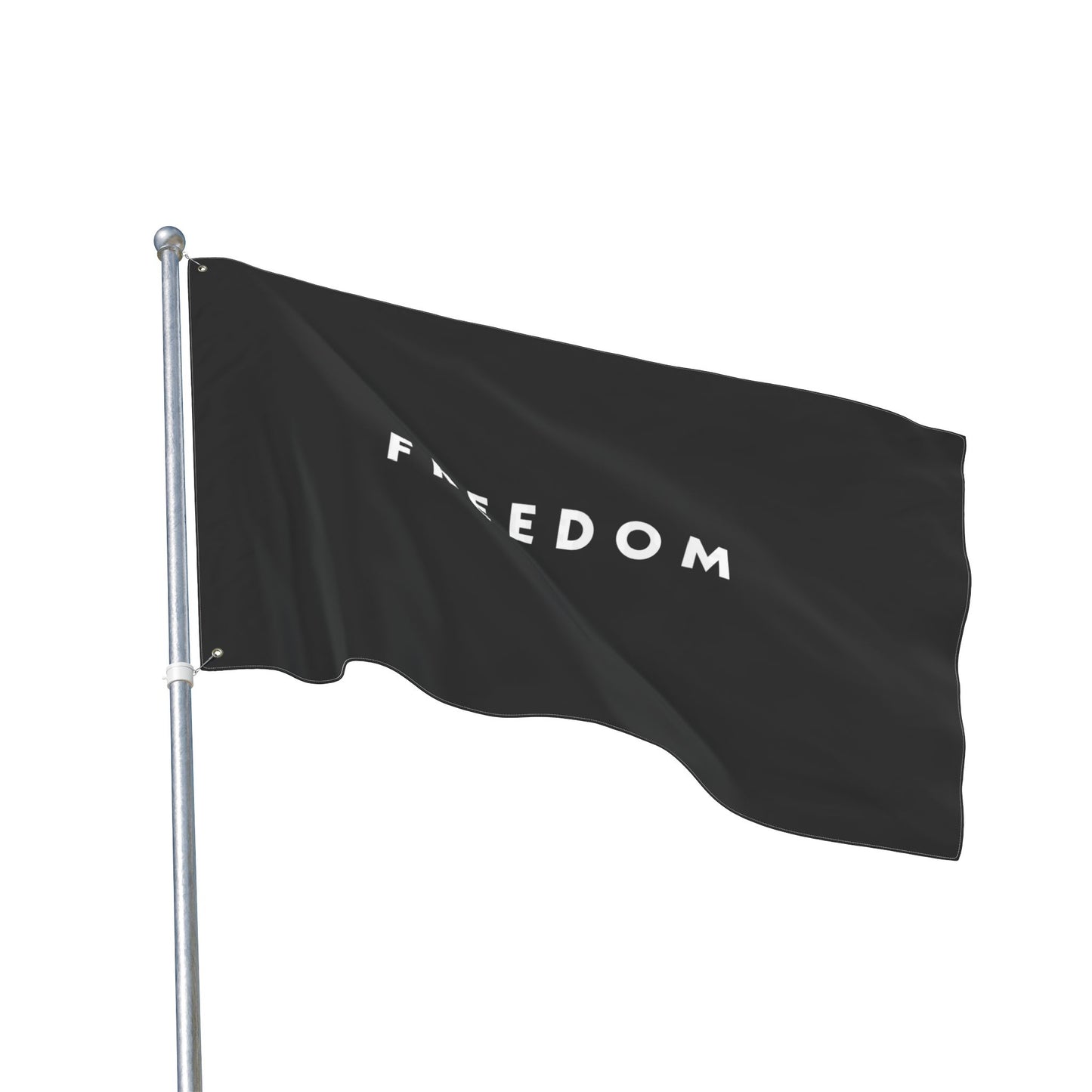 FREEDOM Double Sided Flag - Black