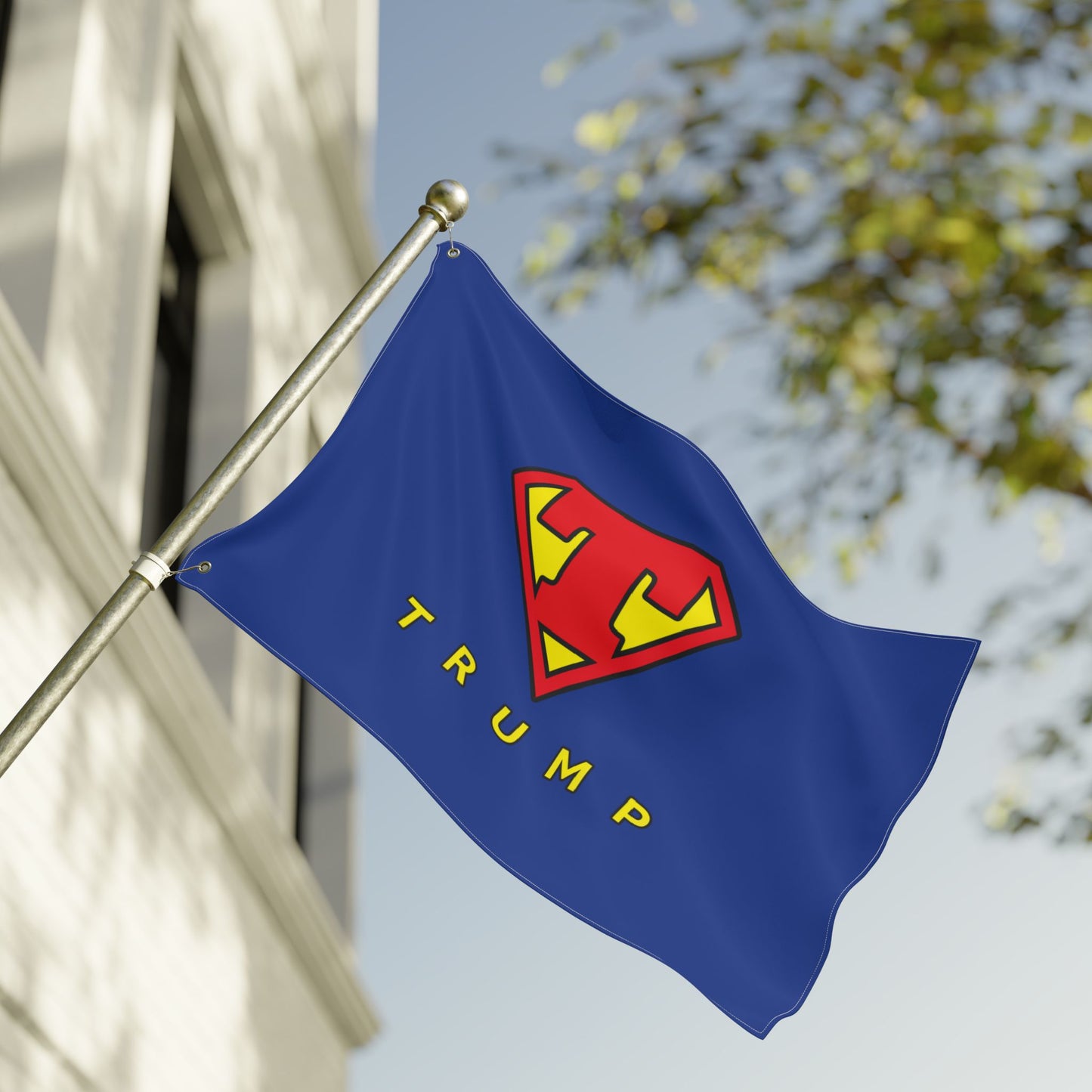 Trump Super Man Double Sided Flag