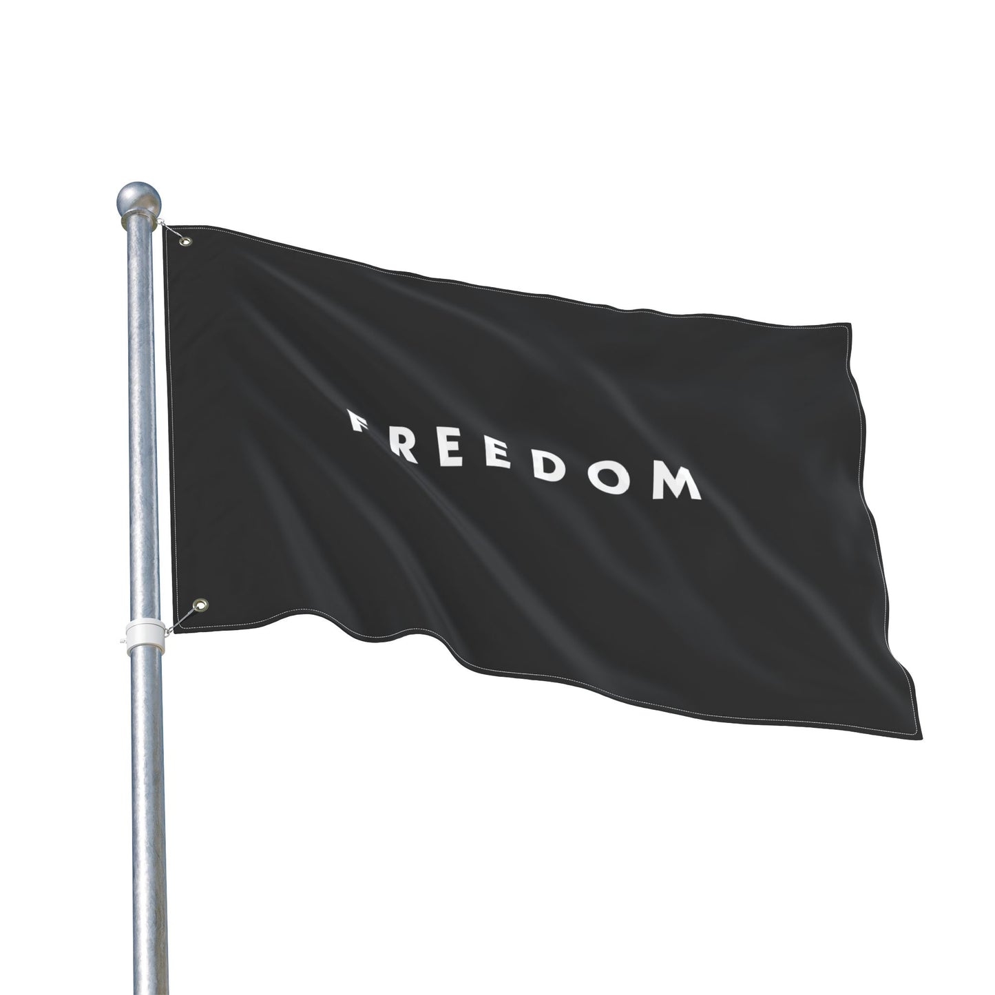 FREEDOM Double Sided Flag - Black