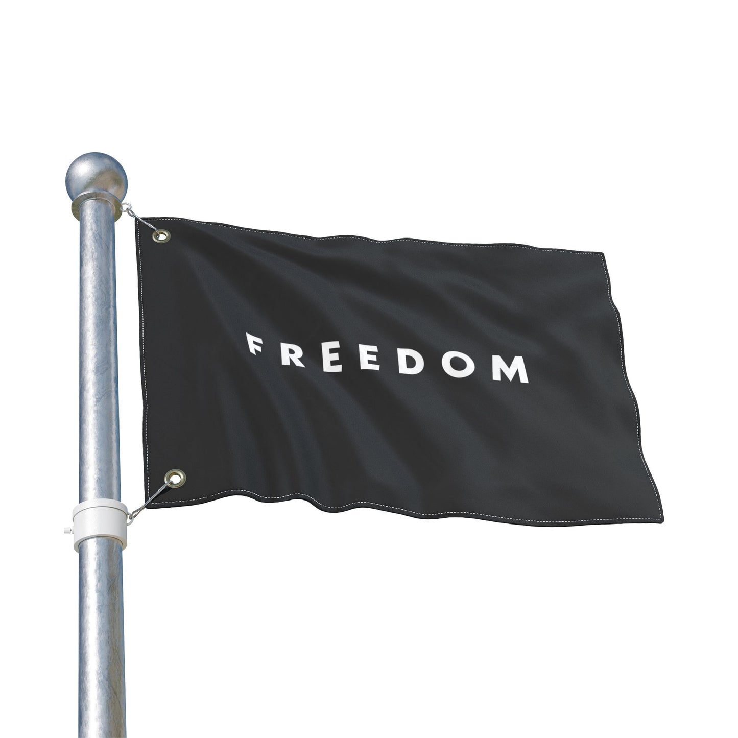 FREEDOM Double Sided Flag - Black