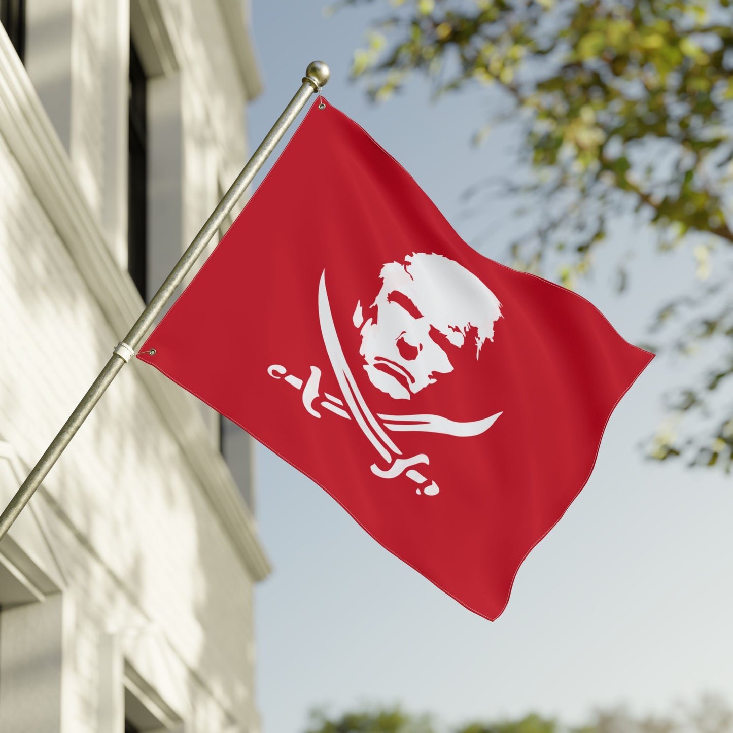 The Jolly Donald Double Sided Flag (Red)