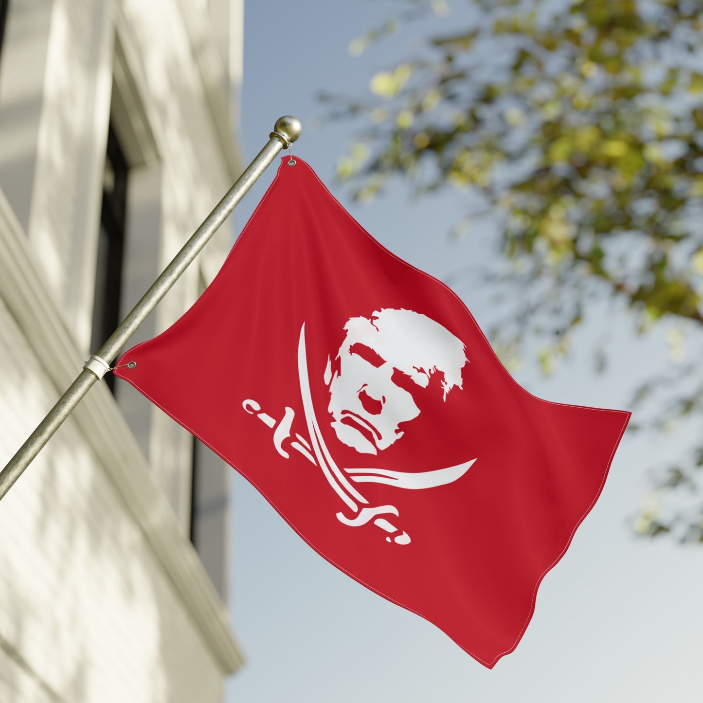 The Jolly Donald Double Sided Flag (Red)