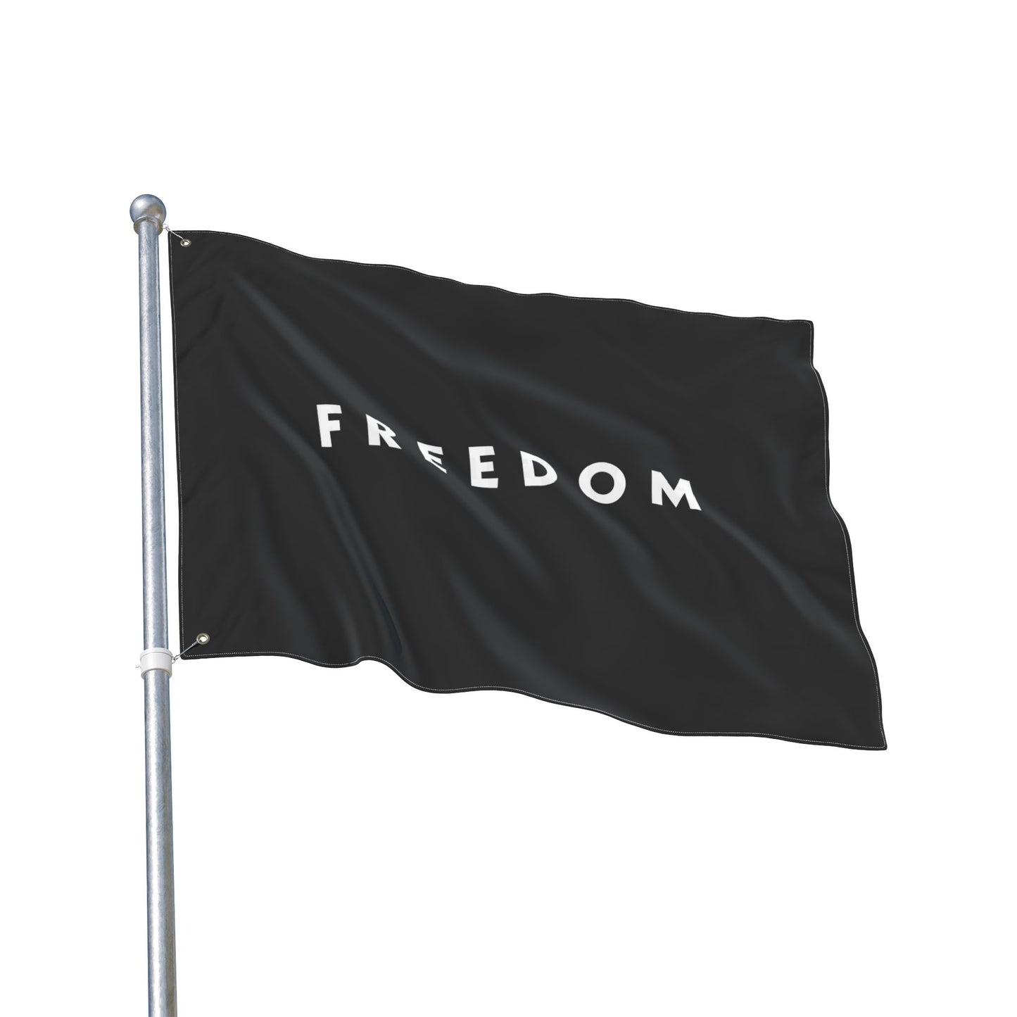 FREEDOM Double Sided Flag - Black