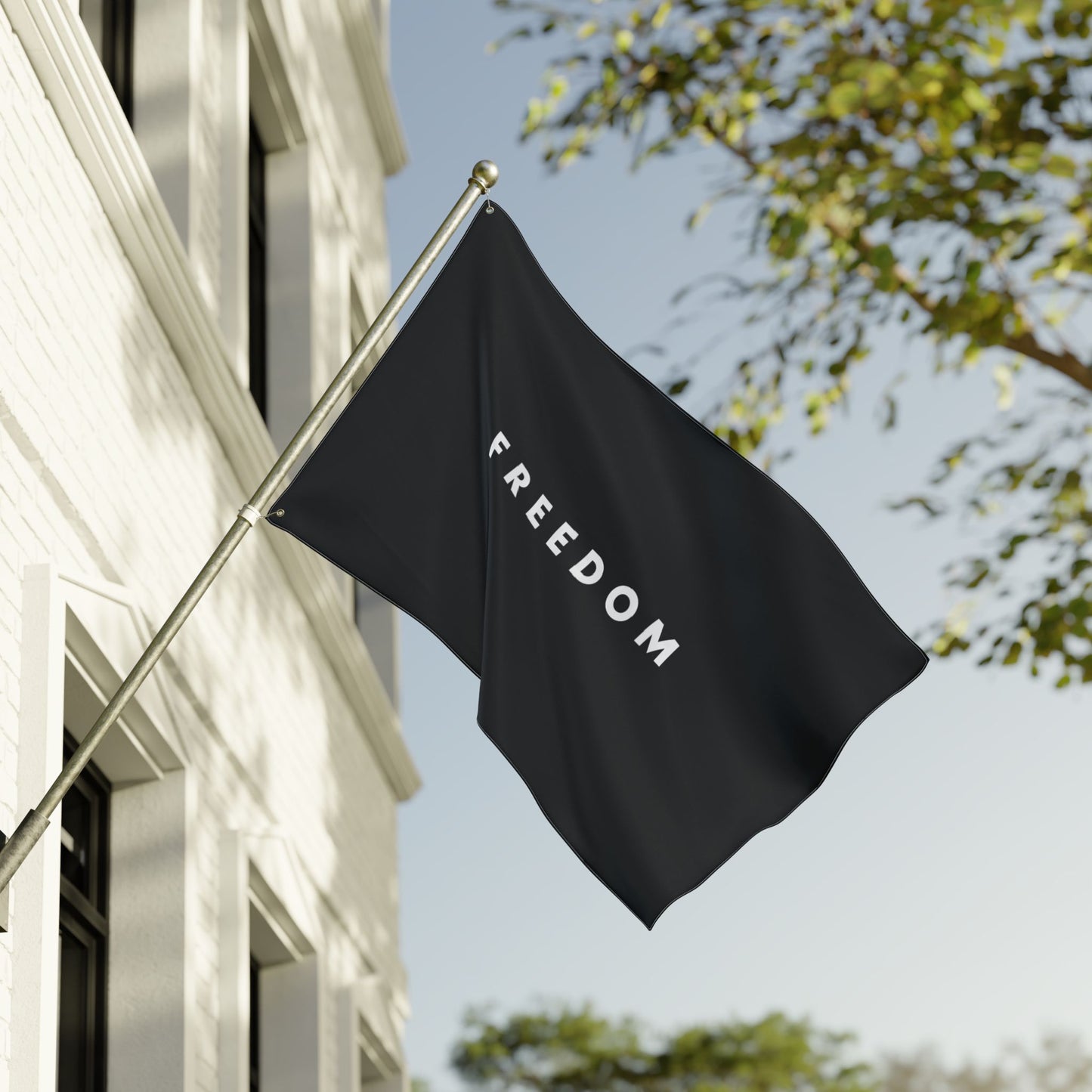 FREEDOM Double Sided Flag - Black