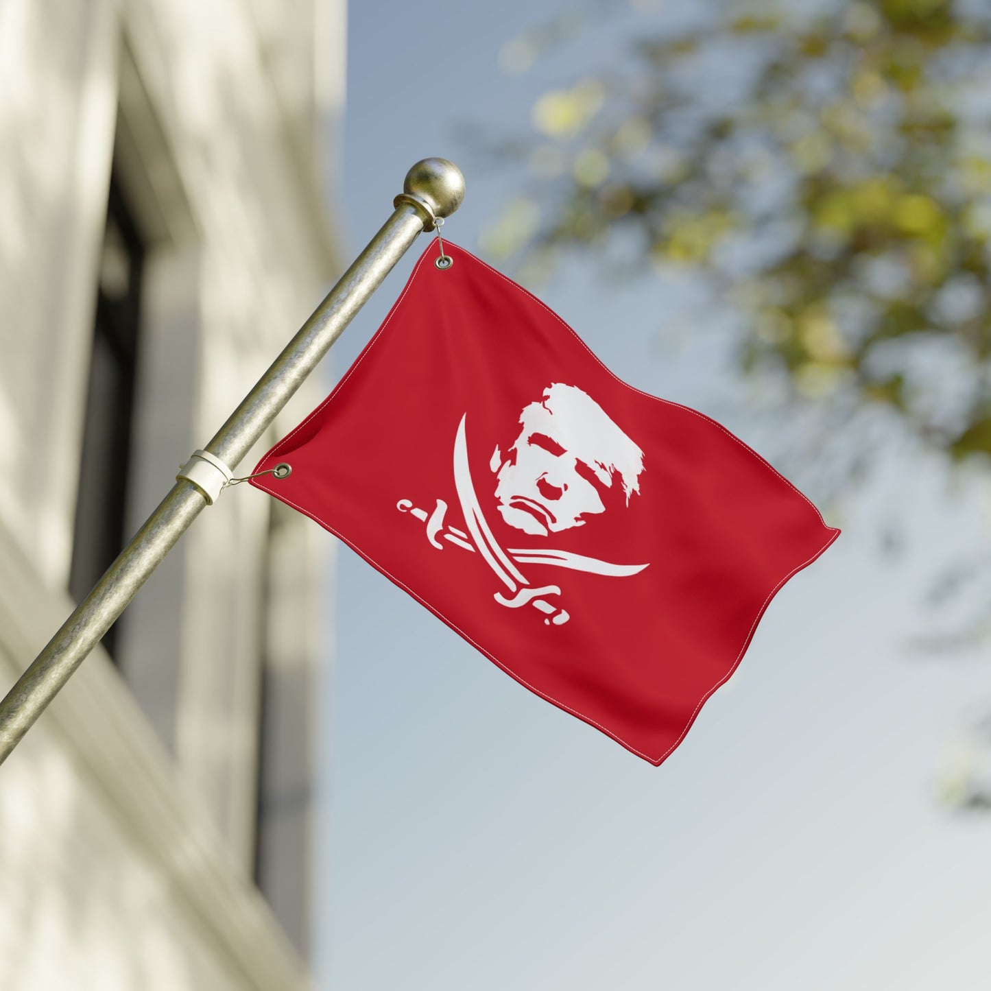 The Jolly Donald Double Sided Flag (Red)